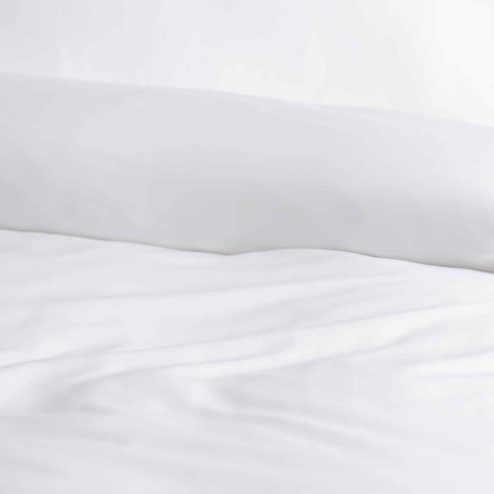 Canningvale Size Lustro Bamboo Quilt Cover Set White — image 2