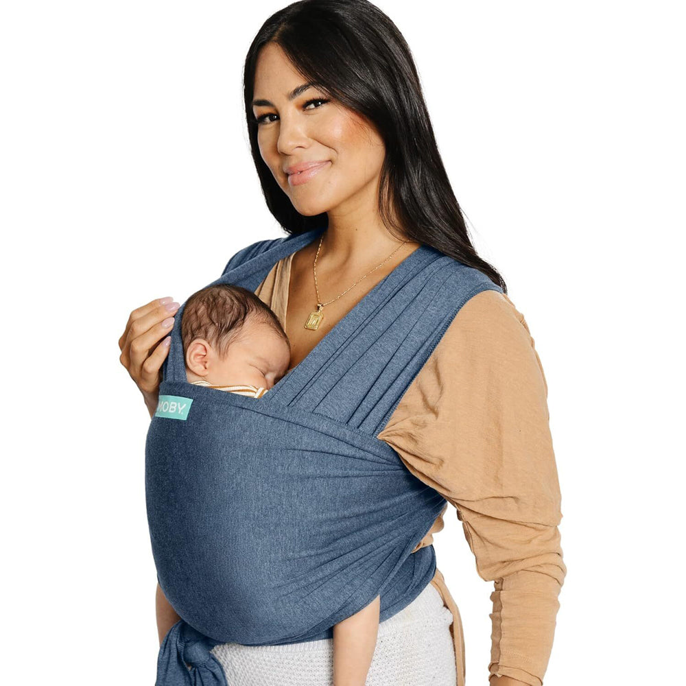 Moby Evolution Wrap Baby/Newborn Viscose Adjustable Body Carrier Denim