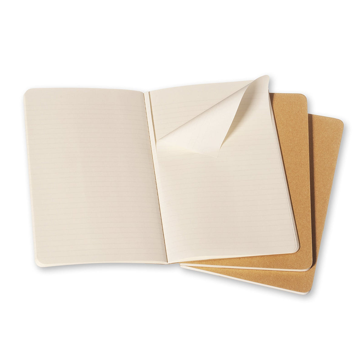 Moleskine 80 Pages Ruled Pocket Cahier Notebook Office/Student Journal Kraft (3 Pieces) — image 2
