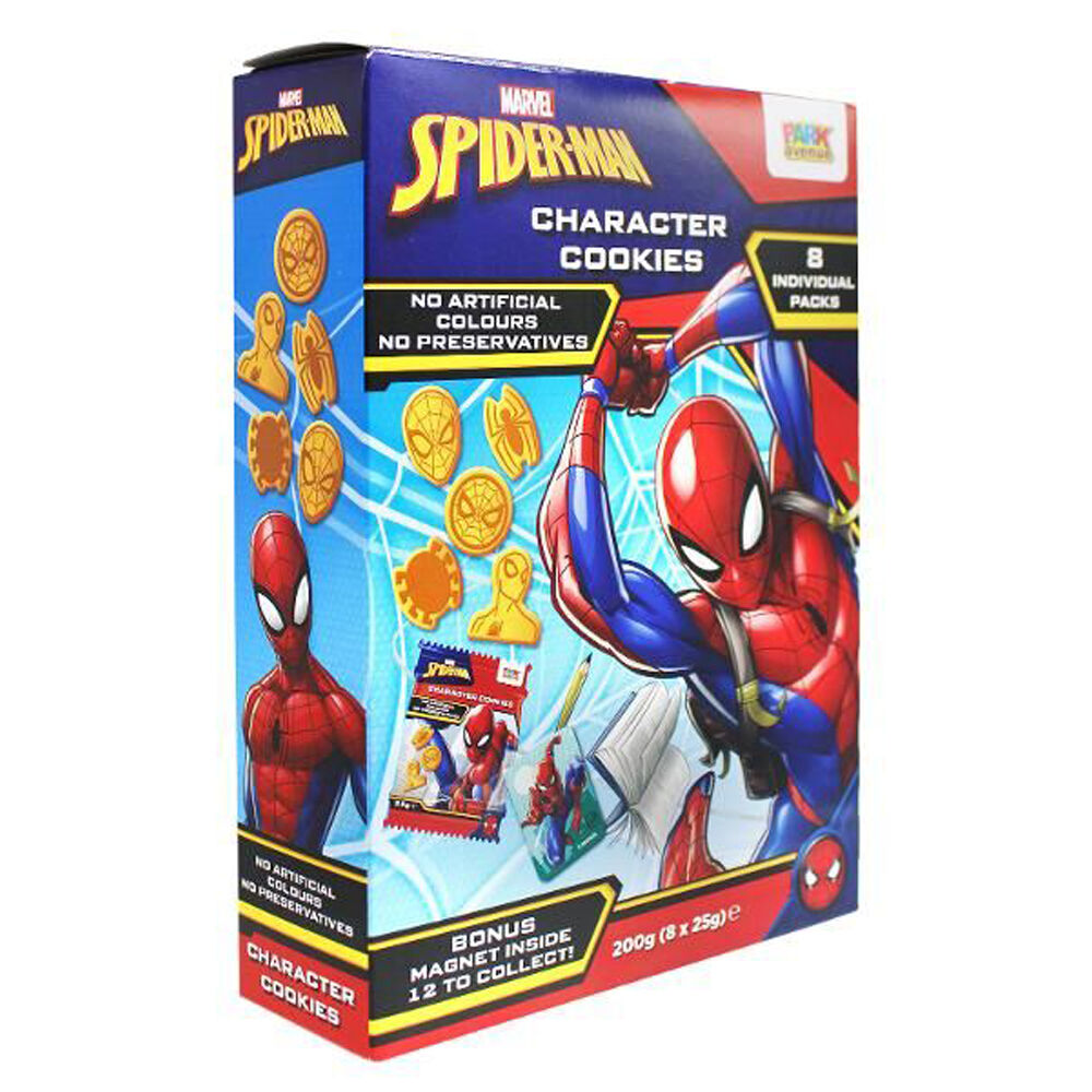 Marvel Spiderman 25g Marvel Spiderman Character Cookies w/ Magnet to Collect Individual Pack (8 Pack) — image 3