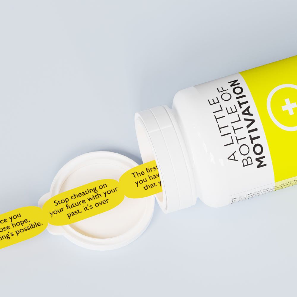 Mustard Little Bottle Of Motivation 52 Weekly Motivational Quotes Paper Pills
