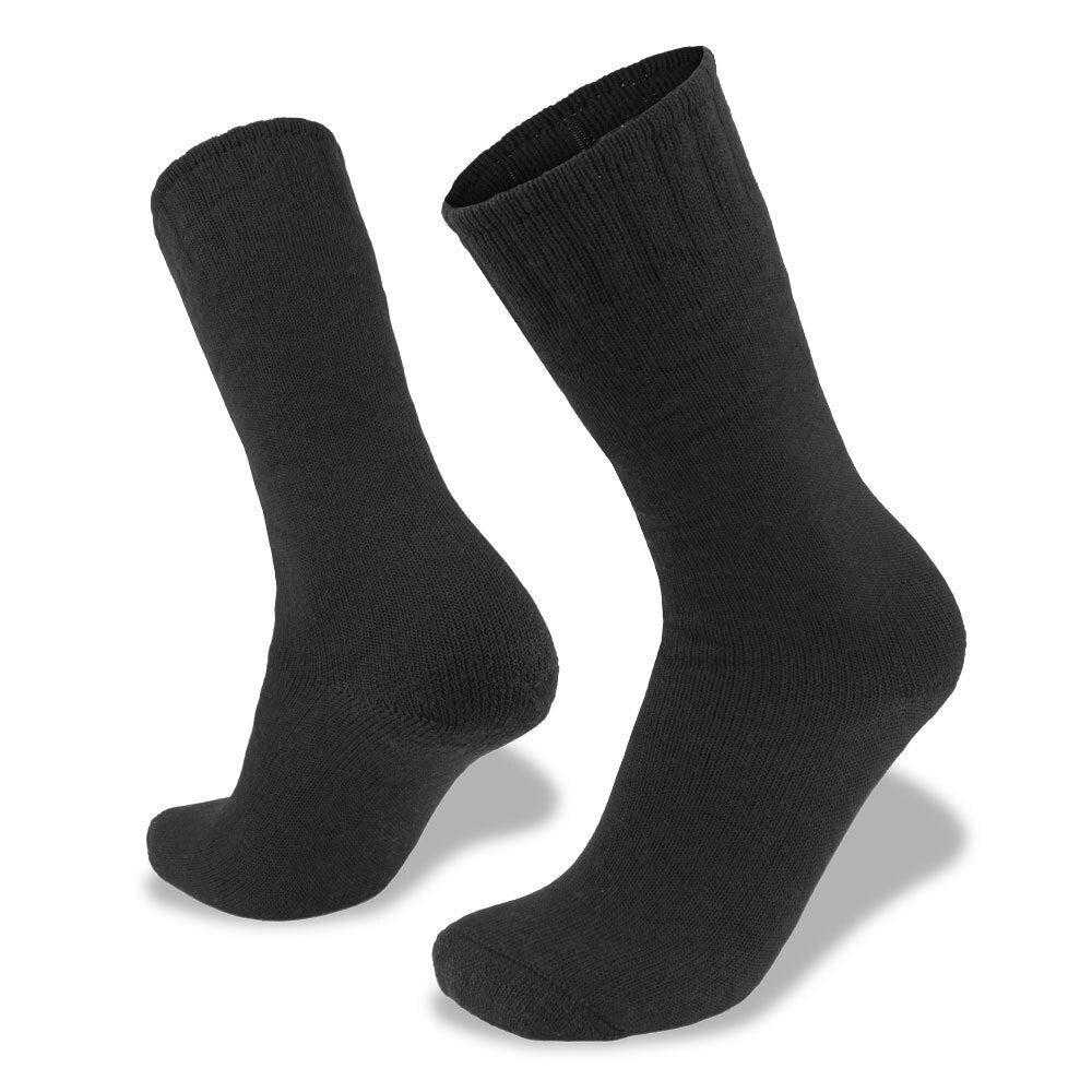 3peaks 3 Peaks Unisex US 3-8 Ranger Soft Pure Merino 3/4 Cushioned Terry Socks Black