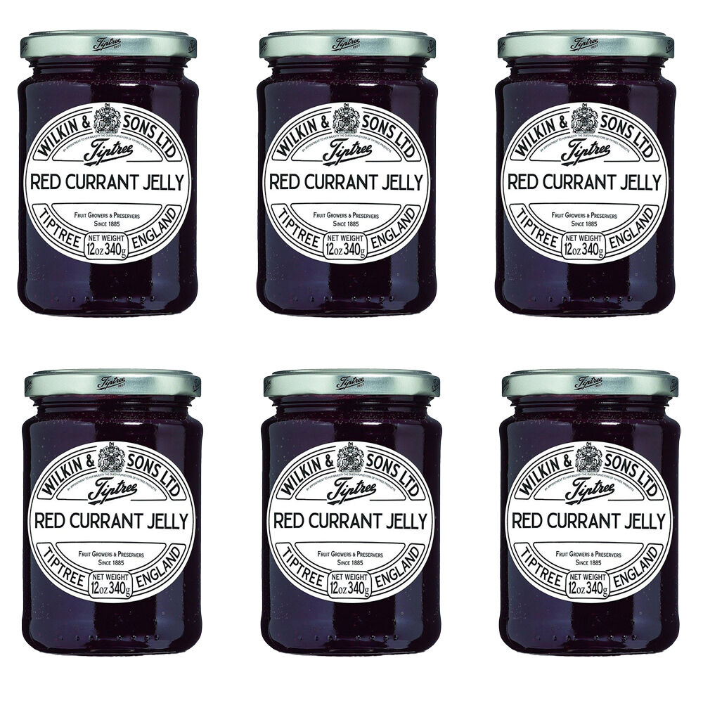 Tiptree Red Currant Jelly/Preserve Jar Spread/Topping Gluten Free 340g (6 Pack)