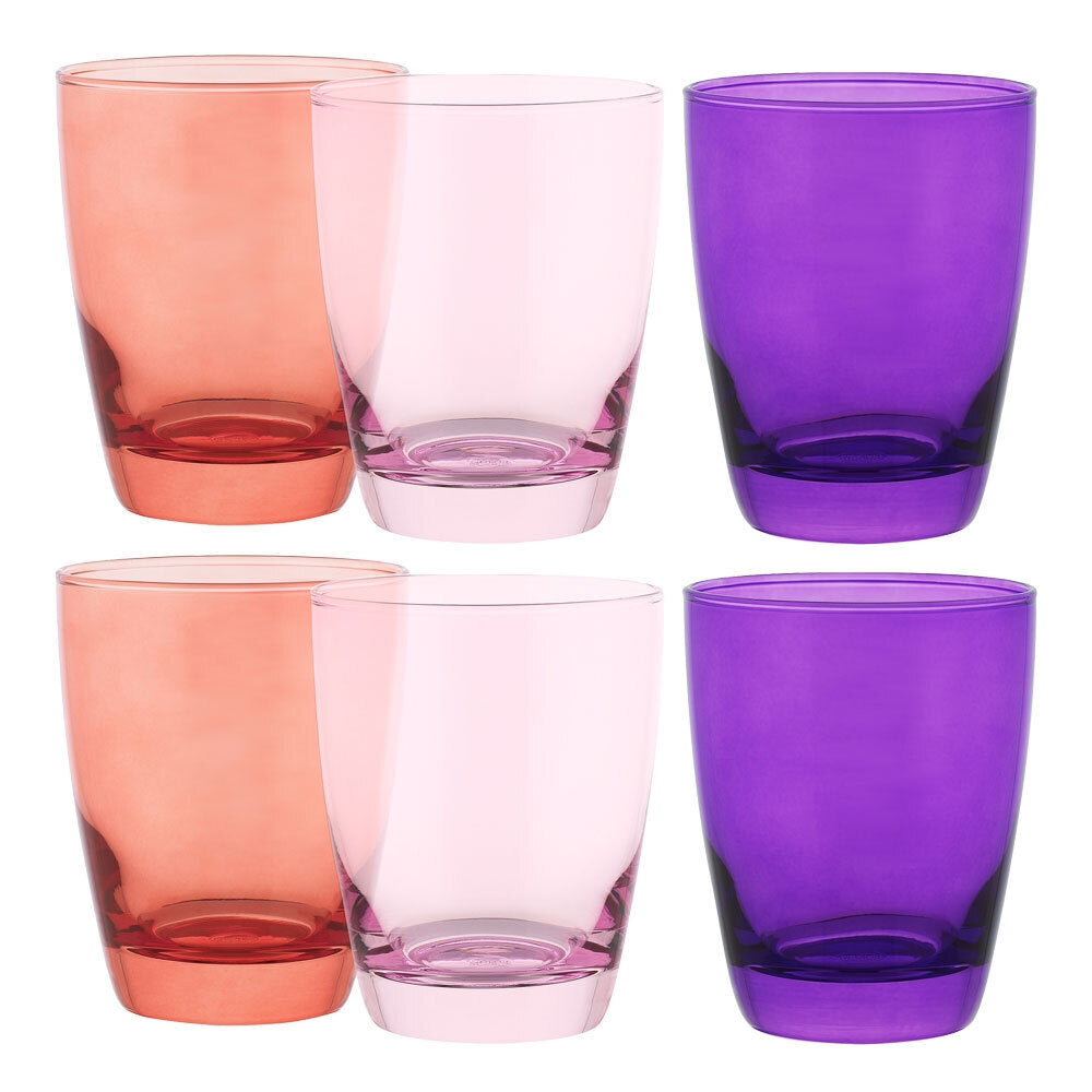 Ocean Tiara Pinks 365ml DOF Drinking Tumbler/Cocktail/Juice Glasses Set (6 Pieces)
