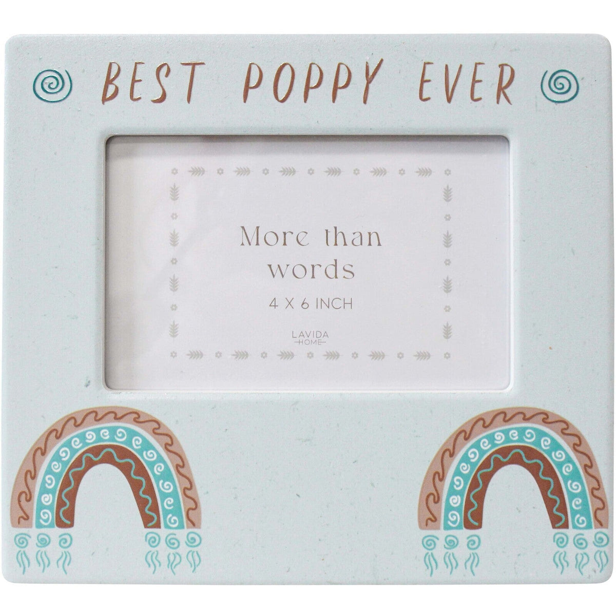 LVD Ceramic/Flexi Glass 20cm/4x6" Best Poppy Photo Frame Grandfather Picture Display