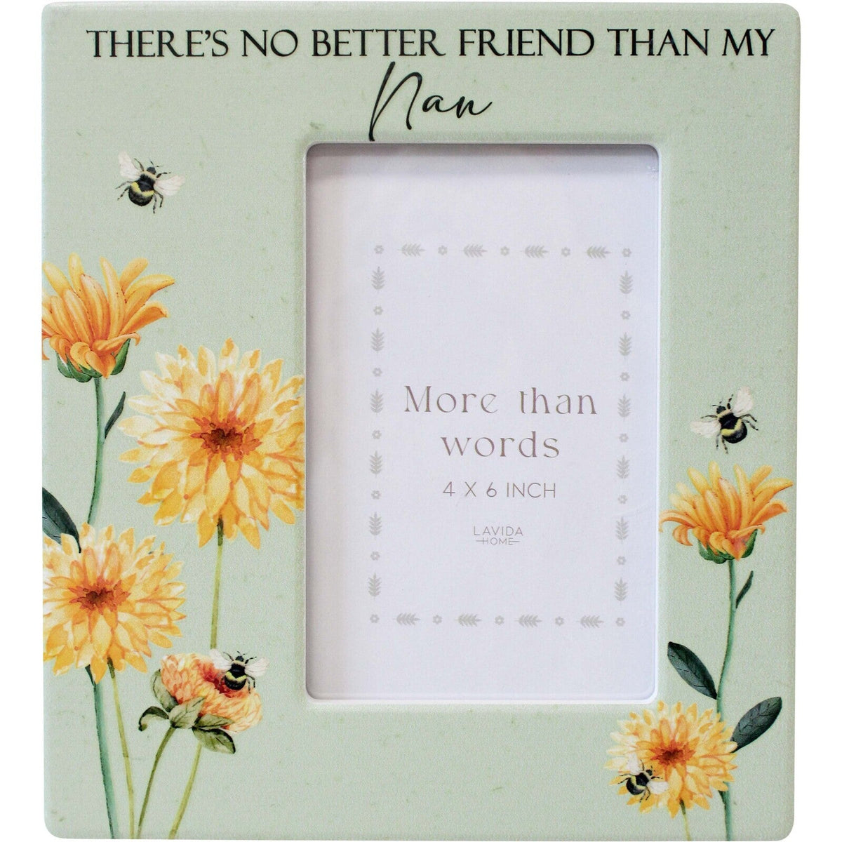 LVD Ceramic/Glass 4x6" Photo Frame Picture Holder Tabletop Display Home Decor Nan