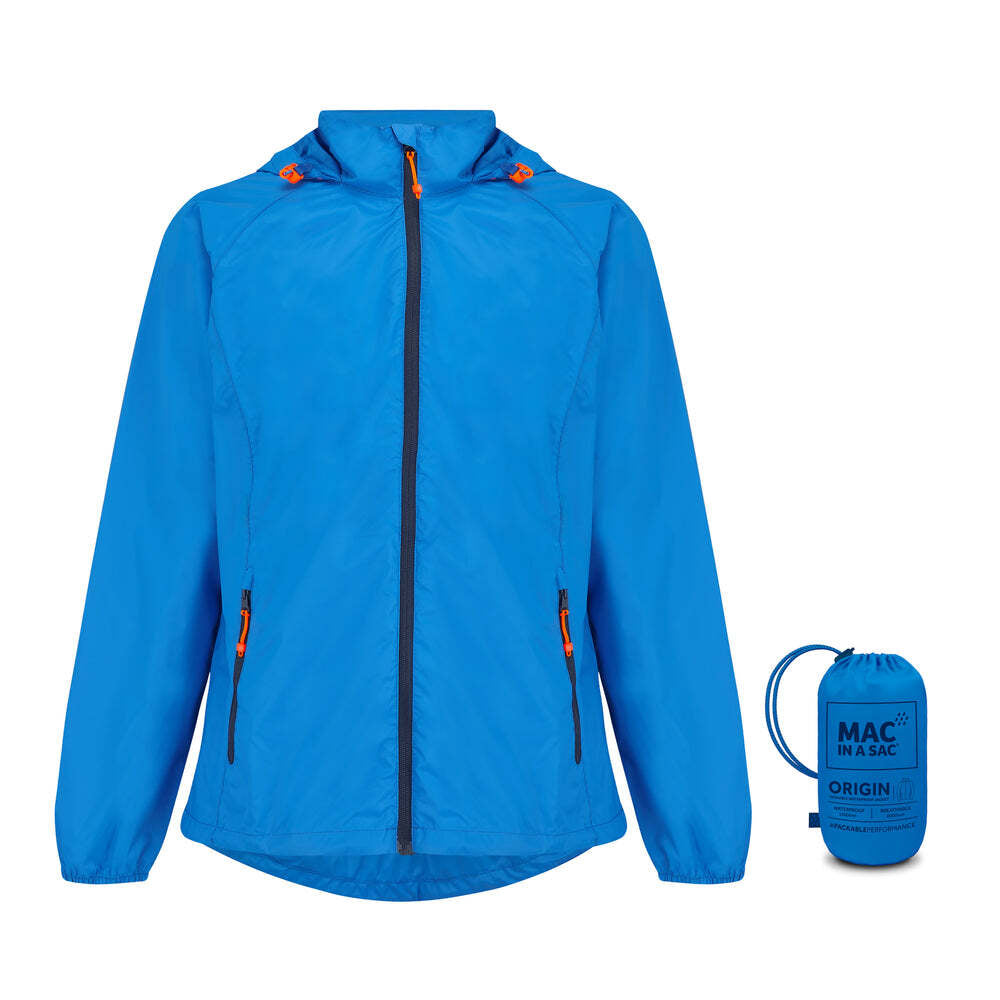 Mac in a Sac Packable Unisex Adults Waterproof Outerwear Jacket Ocean XXXL
