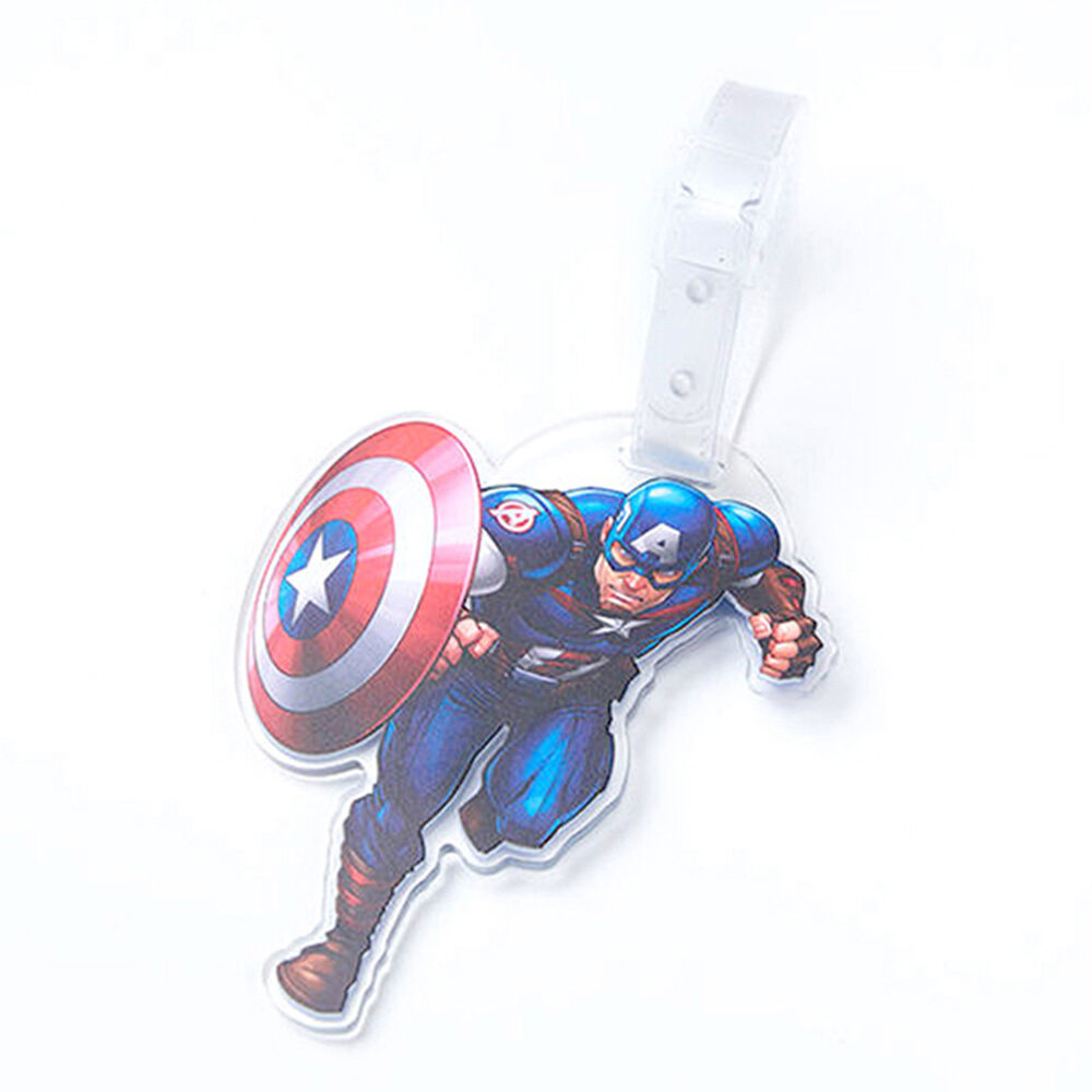 Marvel Luggage Tag Identity Name/Address Label Bag Badge Captain America