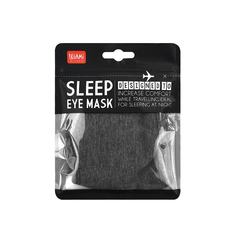 Legami Cotton Travel Sleep Eye Mask Sleeping Shade Cover Blindfold 21cm Grey — image 2