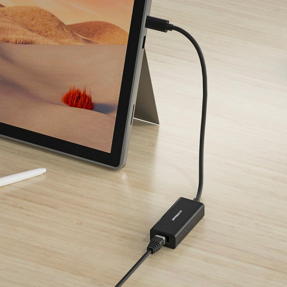 Mbeat Plug & Play Male USB-C to Female Gigabit LAN Ethernet RJ45 Adapter Black — image 5