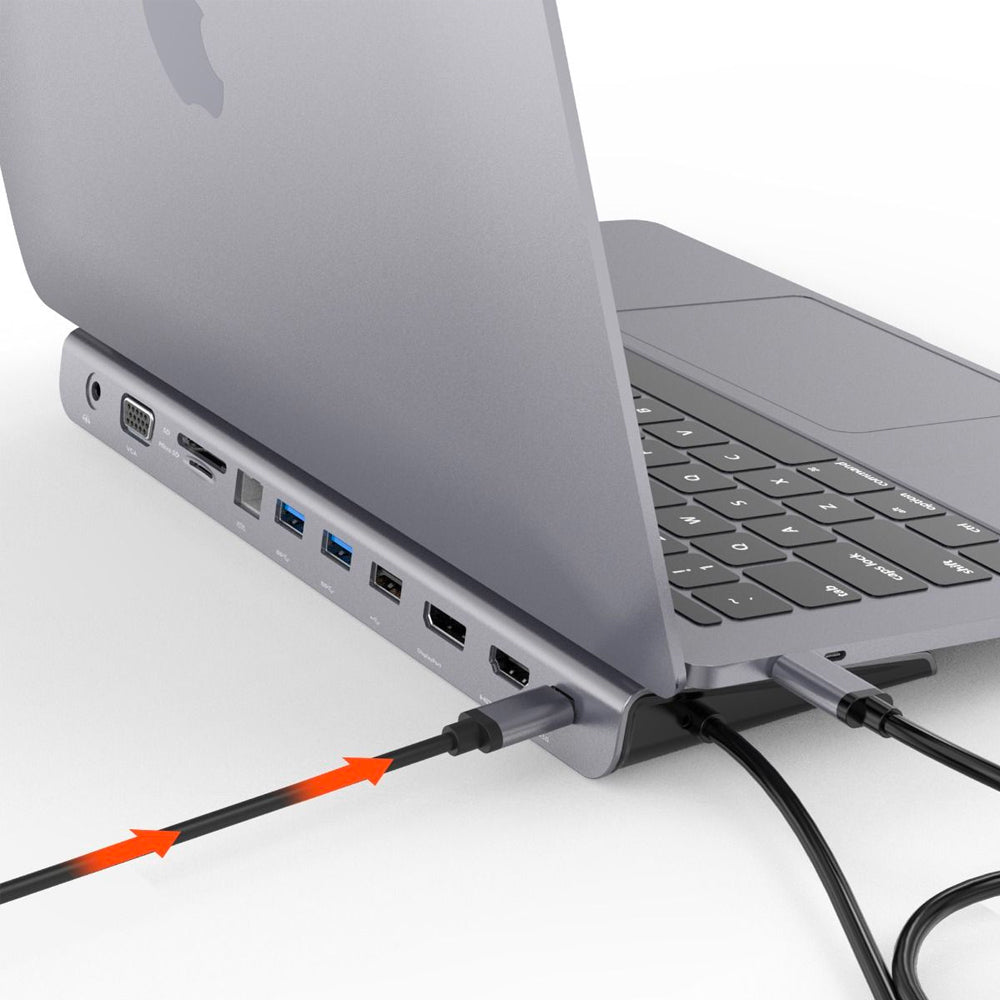 Mbeat 11 In 1 Multiport USB-C Dock Hdmi/vga/usb-c/usb/sd Card Port Laptop Dock — image 3