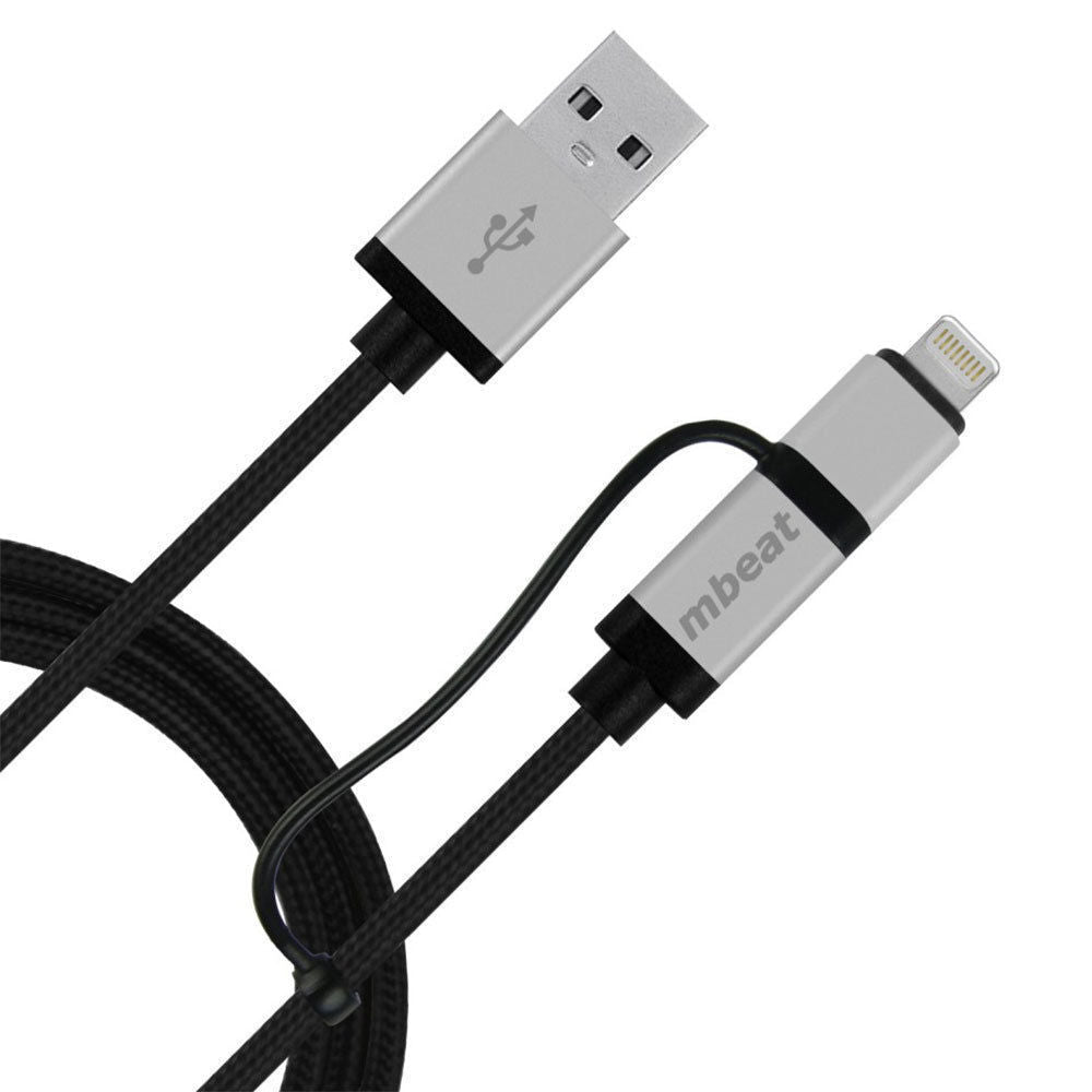 Mbeat 1m Lightning to USB Cable/Micro USB Data for iPhone MFI-Certified/Android