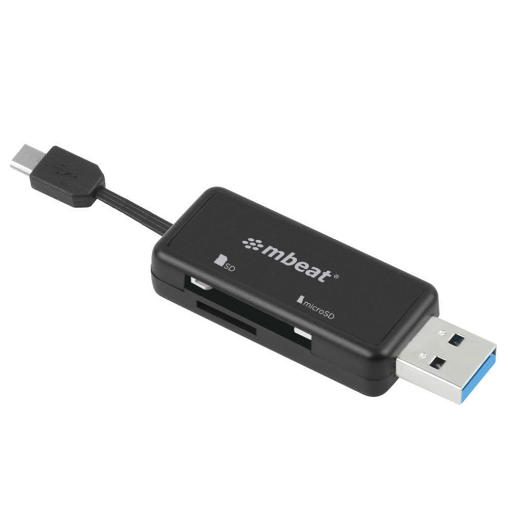 Mbeat Ultra Dual USB 3.0/Card/Micro 2.0 OTG Reader/Hub for Android/Laptop/Data Sync
