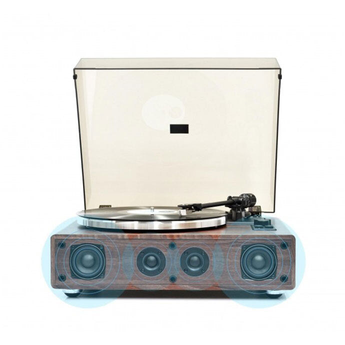 Mbeat HiFi 35W 33/45 RPM Turntable/Vinyl Player w/ Bluetooth Speakers Walnut — image 2
