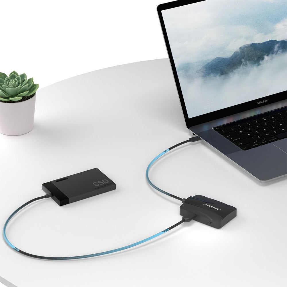 Mbeat 4 Port 10Gbps High Speed USB-C 3.2 Gen 2/USB-A Computer Hub/Splitter Black — image 4