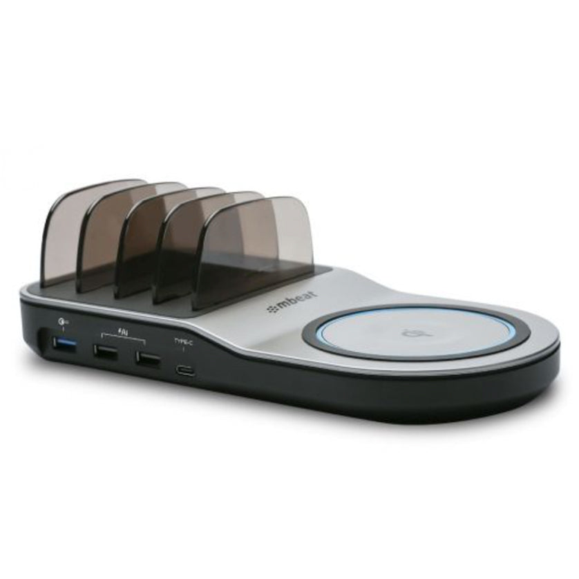 Mbeat Gorilla Power Multi-Device/Phone Qi Wireless/USB-C/USB-A Charging Dock