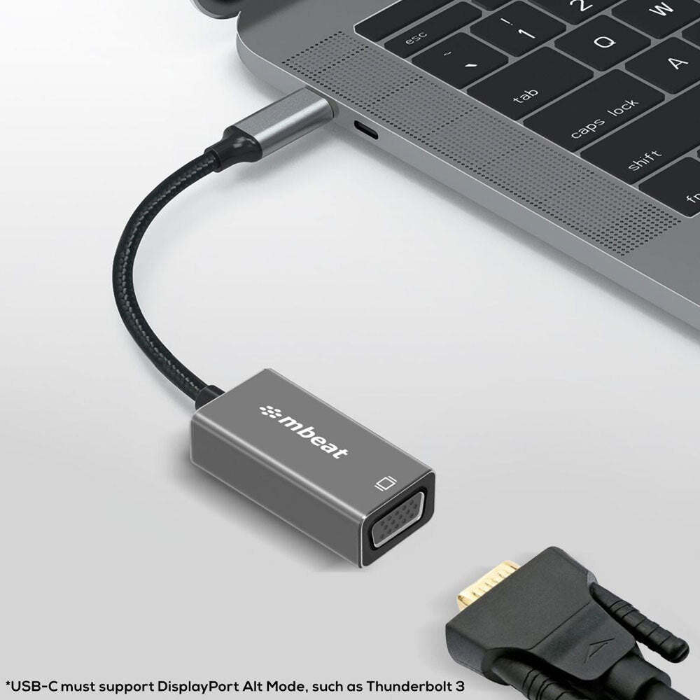 Mbeat ToughLink 15cm USB-C Male To VGA Female Adapter Cable Converter For Mac — image 2