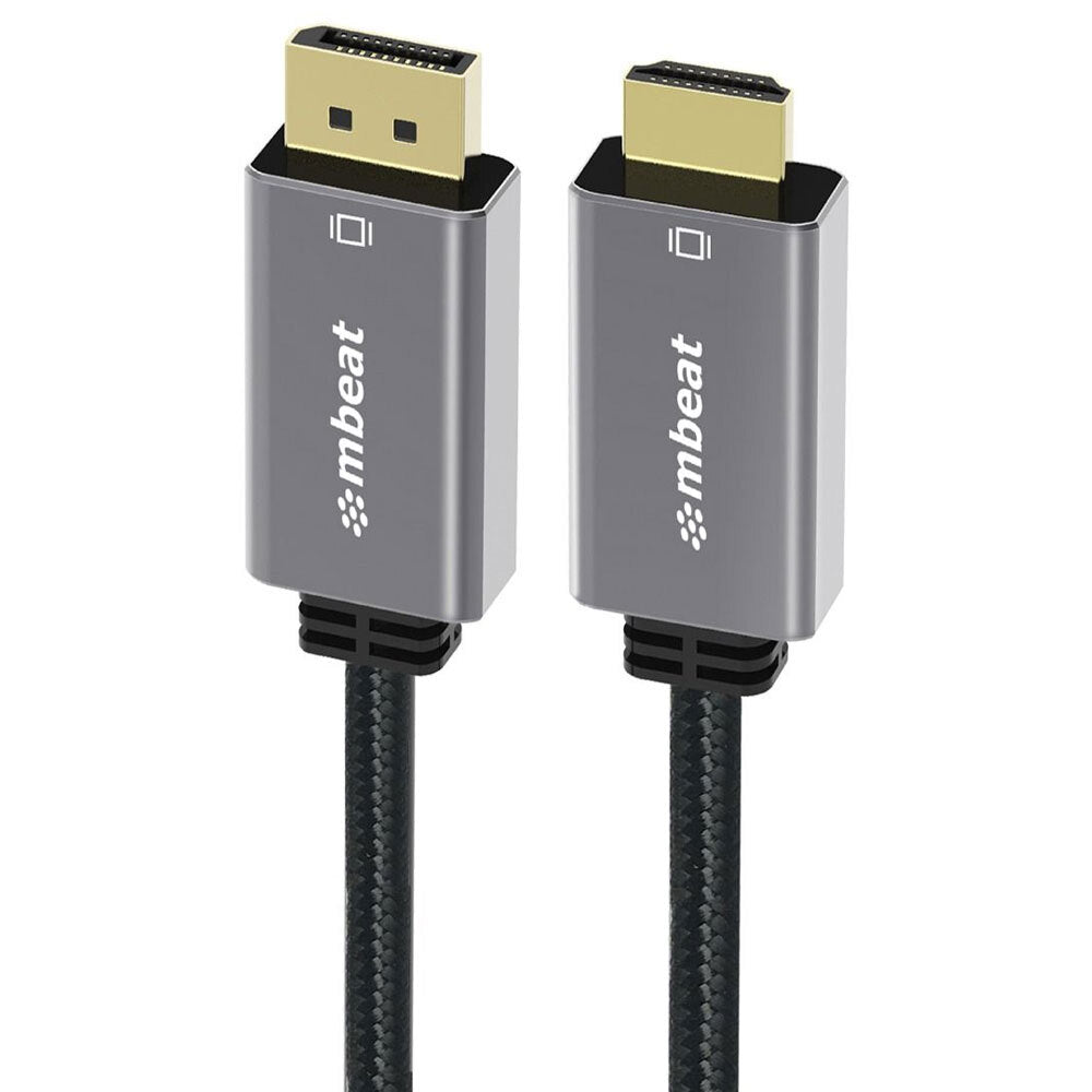 Mbeat ToughLink 1.8m 4K DisplayPort Male To HDMI M Cable Adapter For Laptop/PC
