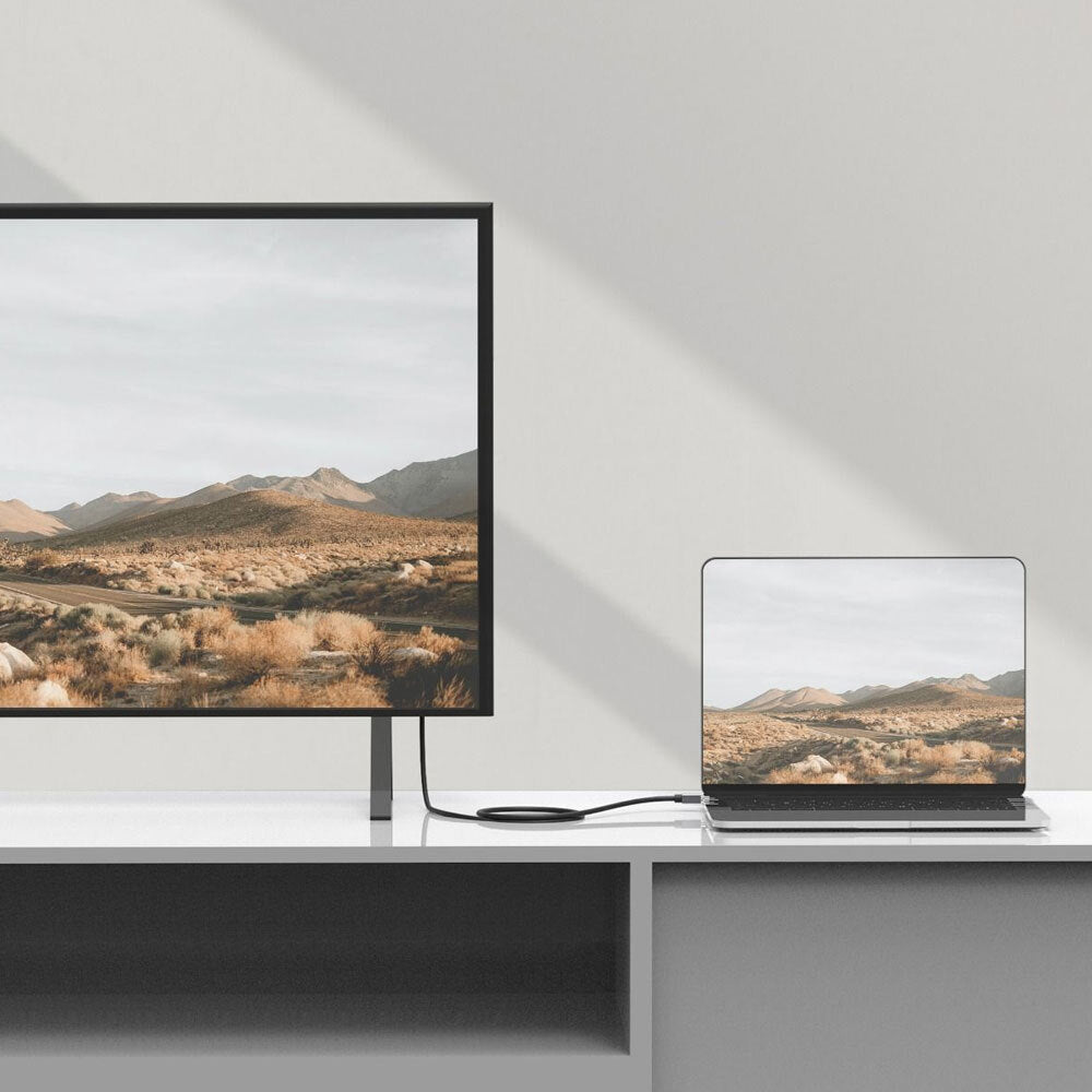 Mbeat Tough Link 1.8m Male Mini DisplayPort To Male HDMI Cable Adapter Cord Grey — image 2