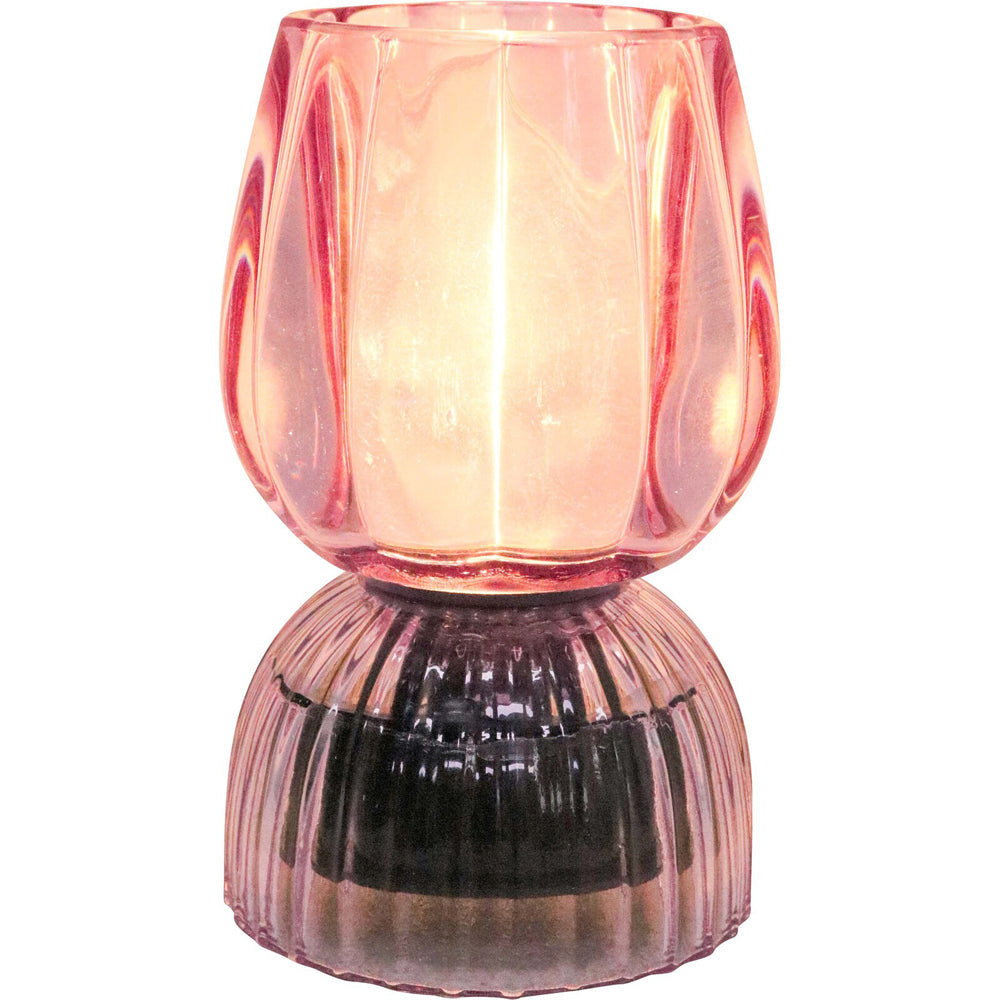 LVD Led Glass Home/Room Bedside Lamp Light Tabletop Decor 13cm Pink Passion
