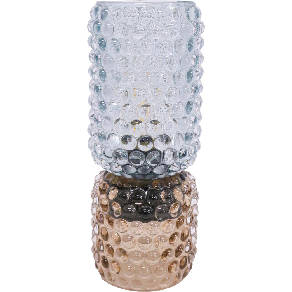 LVD Led Glass Home/Room Bedside Lamp Light Tabletop Decor 21cm Amber/Blue — image 2