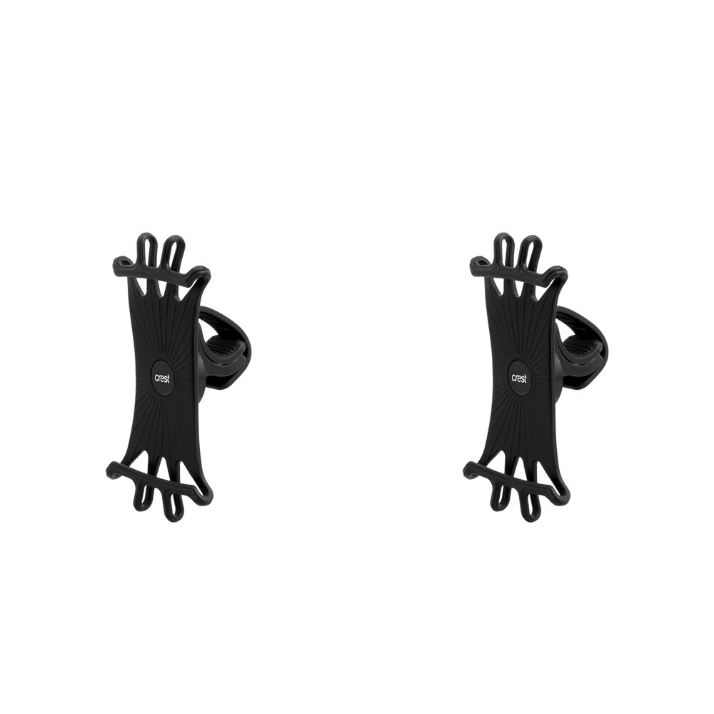 Crest Universal Rotating Non-Slip Silicone Phone Mount for Scooters and Bikes (2 Pack)
