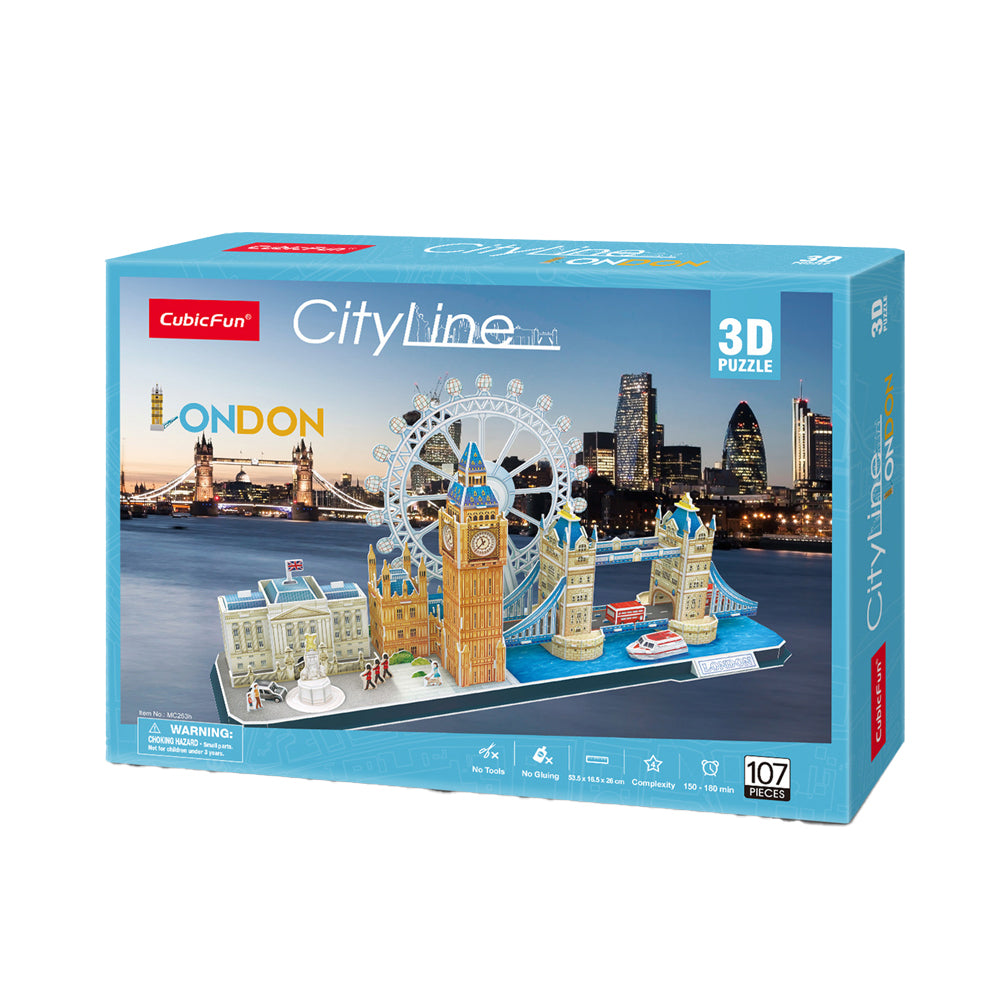Cubic Fun CubicFun City Line London 3D Puzzle DIY Kids/Children Interactive Toy 3y+ (107 Pieces)