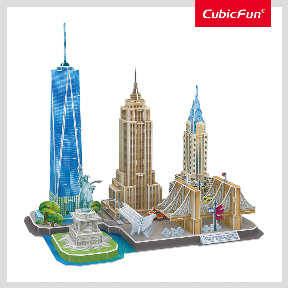 Cubic Fun CubicFun City Line New York City 3D Puzzle DIY Kids Interactive Toy 3y+ (123 Pieces) — image 2