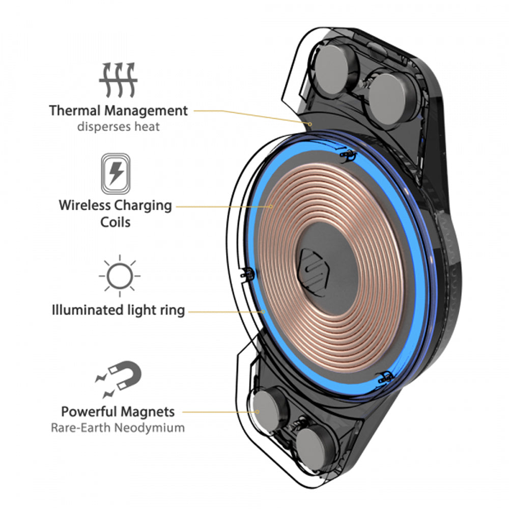 Scosche MagicMount Charge3 Wireless Vent Qi Charging Holder For Smartphones BLK — image 4