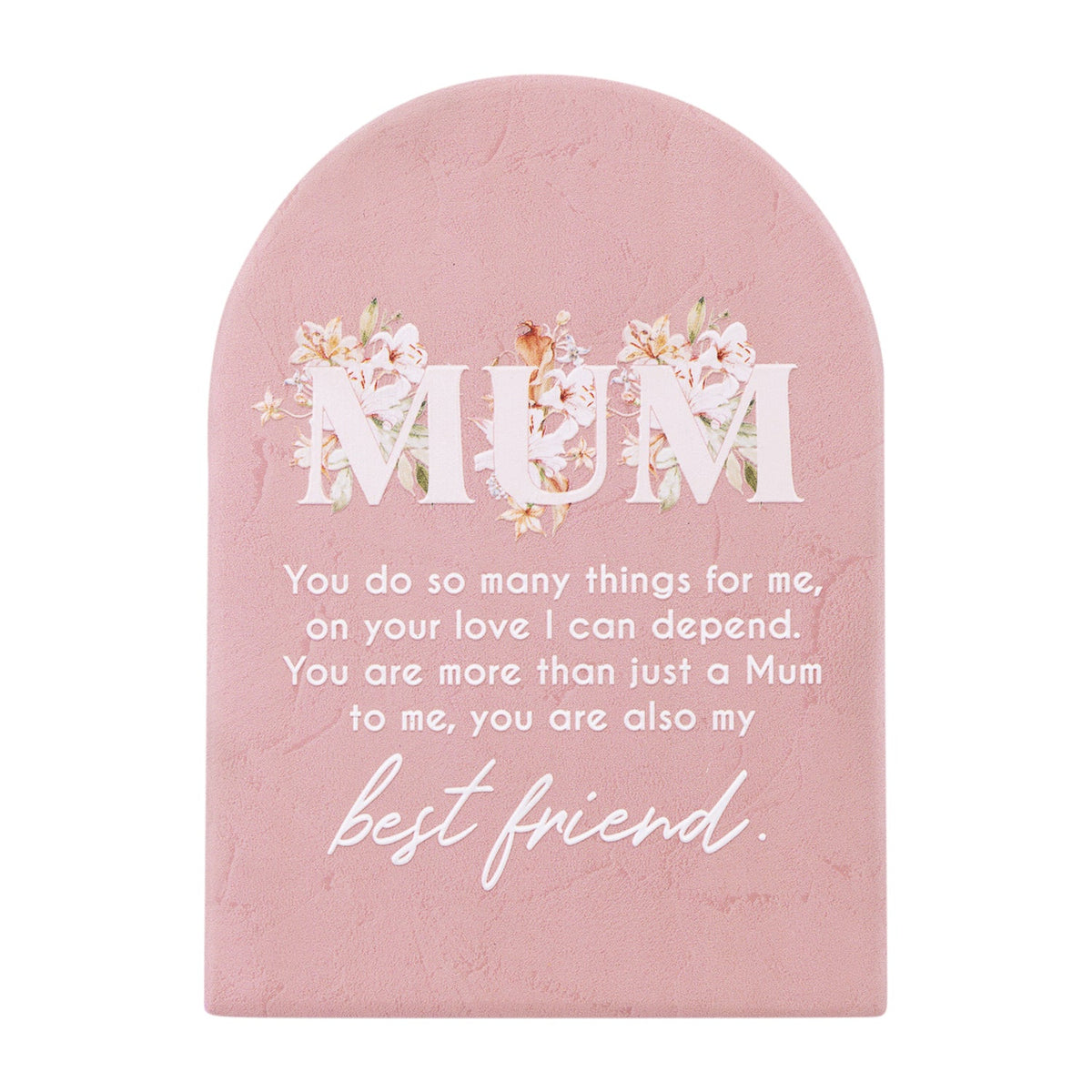 Splosh Mothers Day Best Friend Verse Quote Plaque Standing Tabletop Decor 14cm