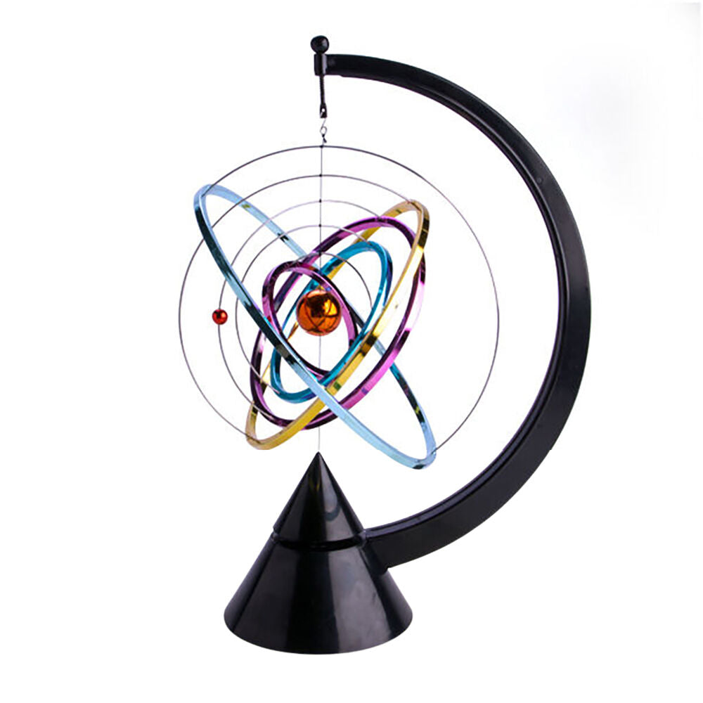 Mdi Kinetic Art Solar System Desk Toy Motion Display Educational Decor 30cm