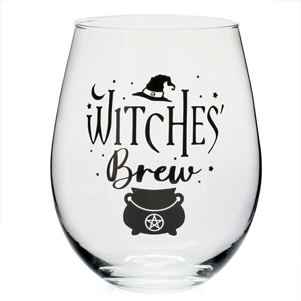 Tallulah Stemless Wine Glass Tumbler Party Drinkware Witches Brew Clear (6 Pack) — image 2