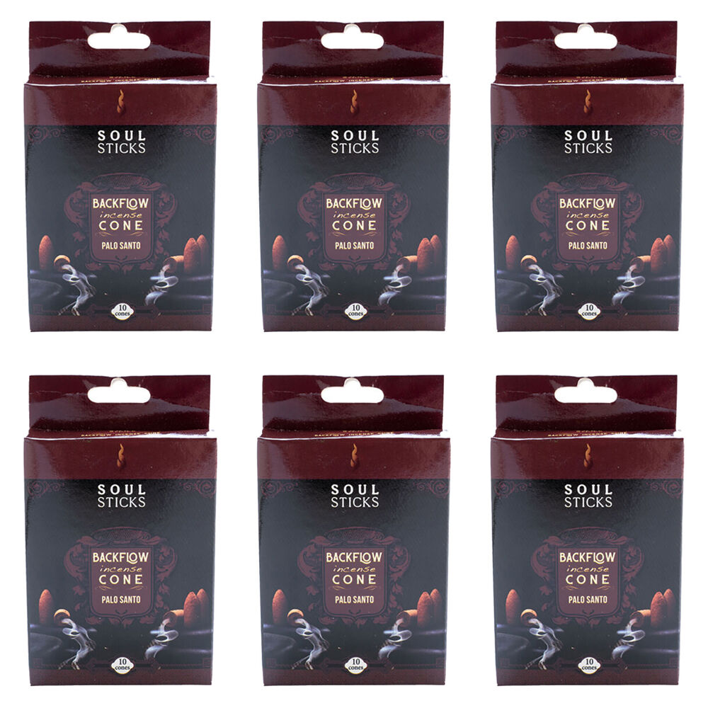 Wild Scents 10pc Wild Scents Soul Sticks Backflow Incense Cones Fragrance Palo Santo (6 Pack)