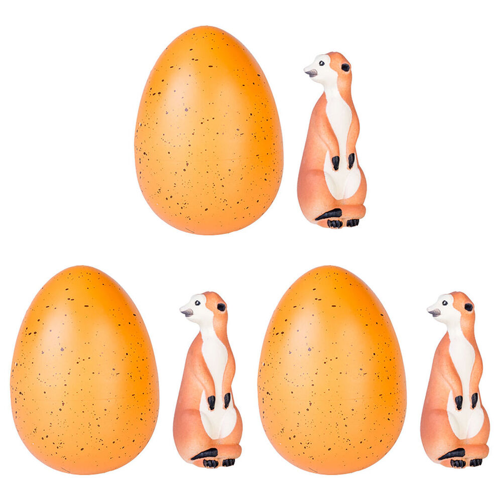 Meerkat Jumbo Grow Egg Animal Kids Surprise Toy 10x15cm Assorted (3 Pack)
