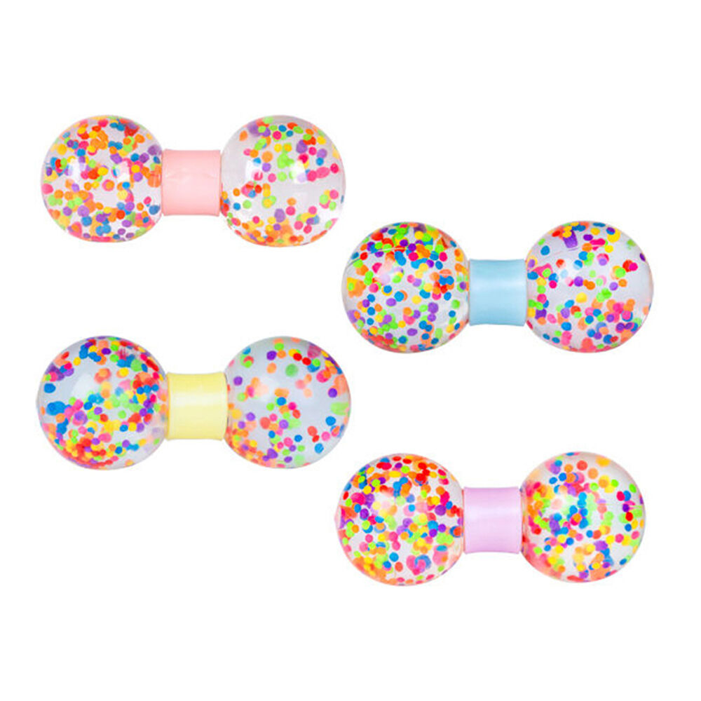 Smooshos Dumbbell Colorful Beads Squishy Ball Childrens Toy 12x5.5x5.5cm (4 Pack) — image 2