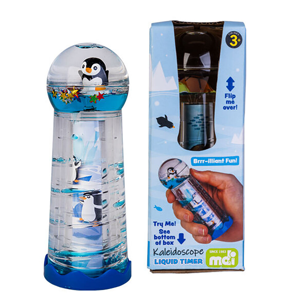 Penguin Island Liquid Timer Kaleidoscope Sensory Desk Toy Display Decor 13cm — image 4