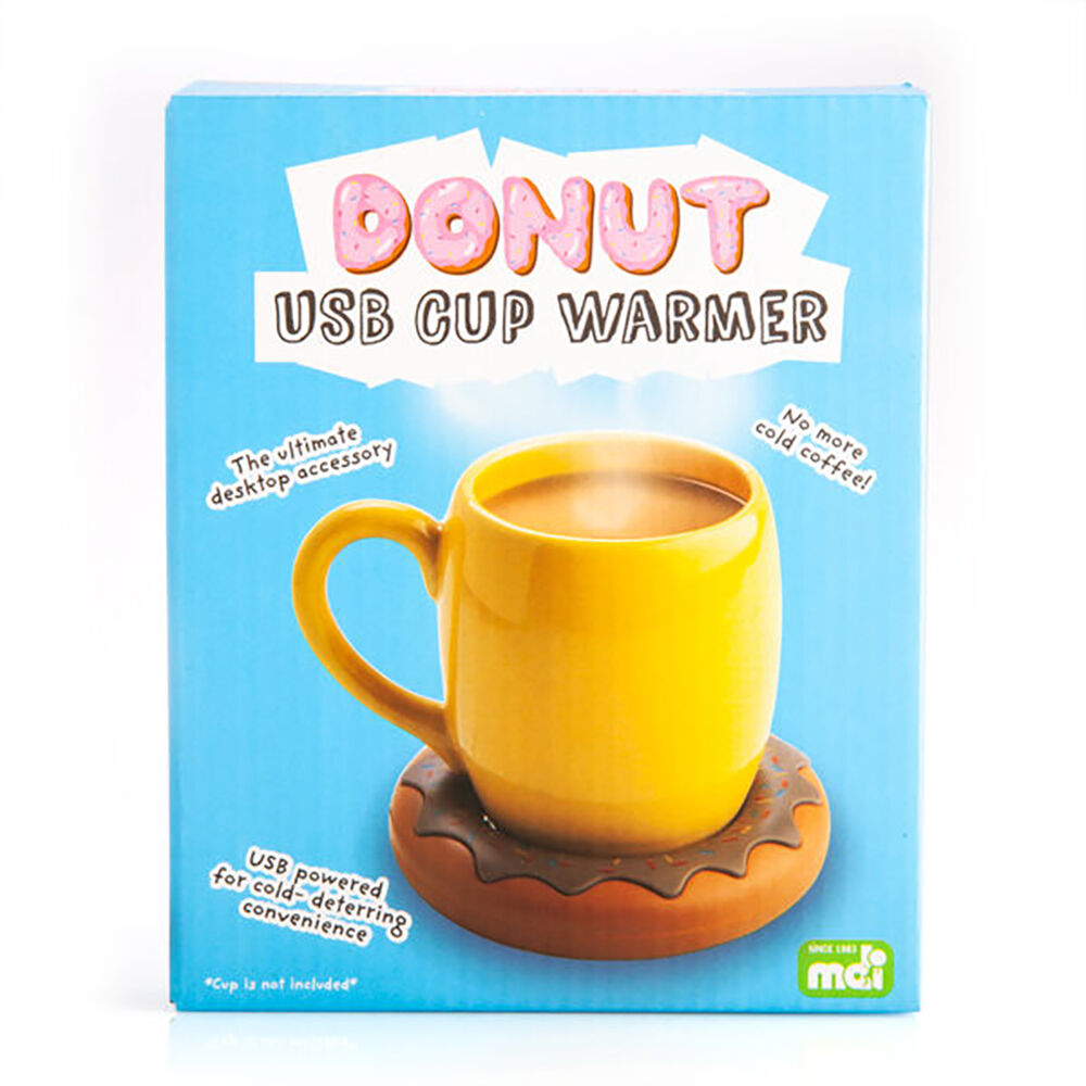Mdi USB Coffee Cup Warmer Mug Heater Plate Desktop/Laptop Accessory Donut — image 2
