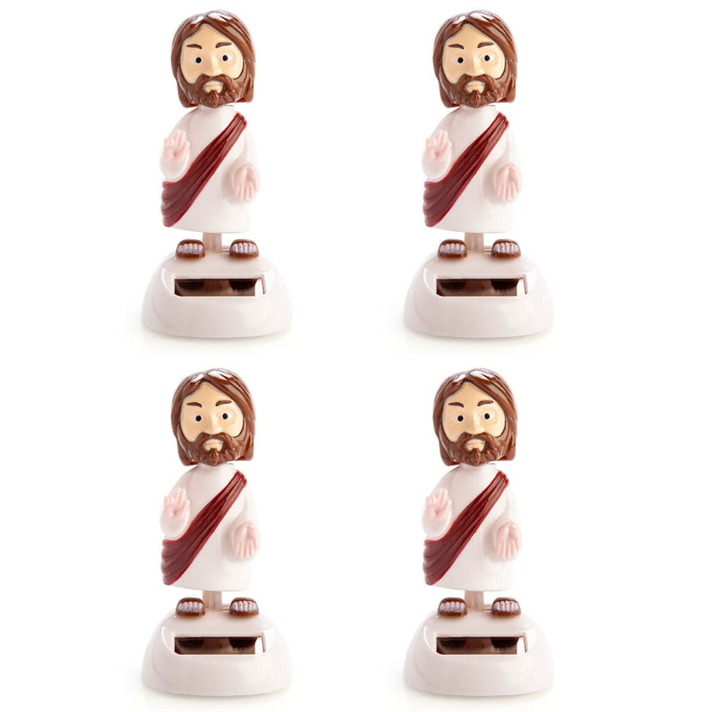 Mdi Solar Dancing Jesus Desk Car Dashboard Decoration Figure Toy (4 Pack)