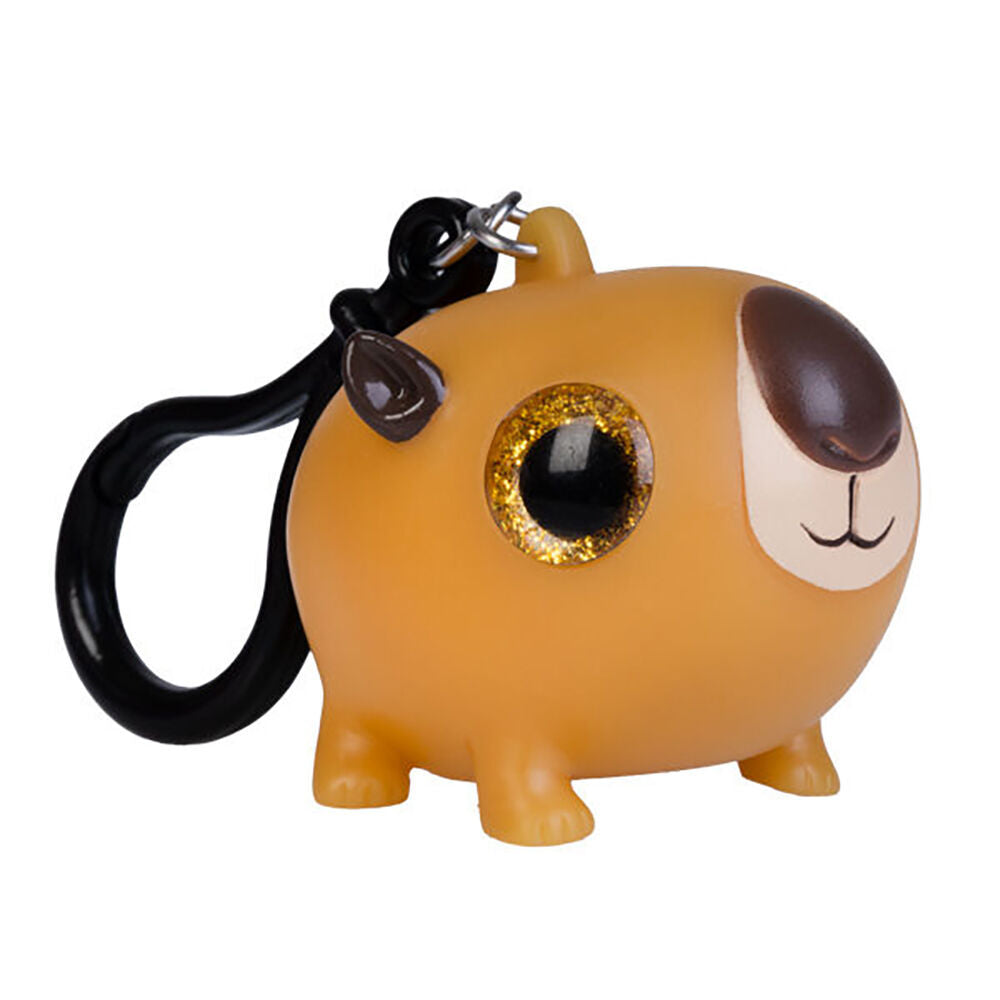 Capybara Eye Poppin Keychain Capybara Squeeze Fidget Toy 4.9x4.2cm Yellow (6 Pack)