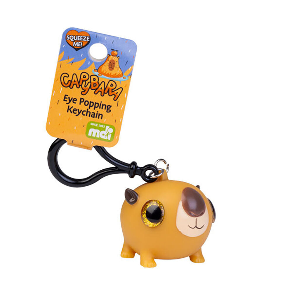 Capybara Eye Poppin Keychain Capybara Squeeze Fidget Toy 4.9x4.2cm Yellow — image 2