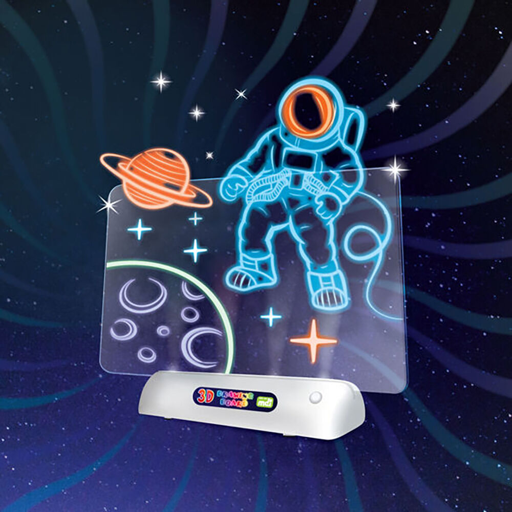 Lil Dreamers Illuminate 3D Drawing Board Set Fluoro Drawing Kit Space 6y+ — image 2