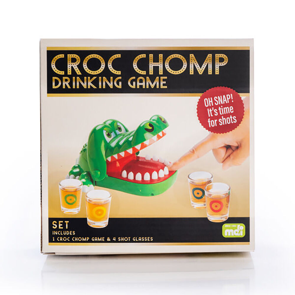 Mdi Crocodile Chomp Toy w/ Shot Glasses Novelty Drinking Game 18x17cm Green — image 6