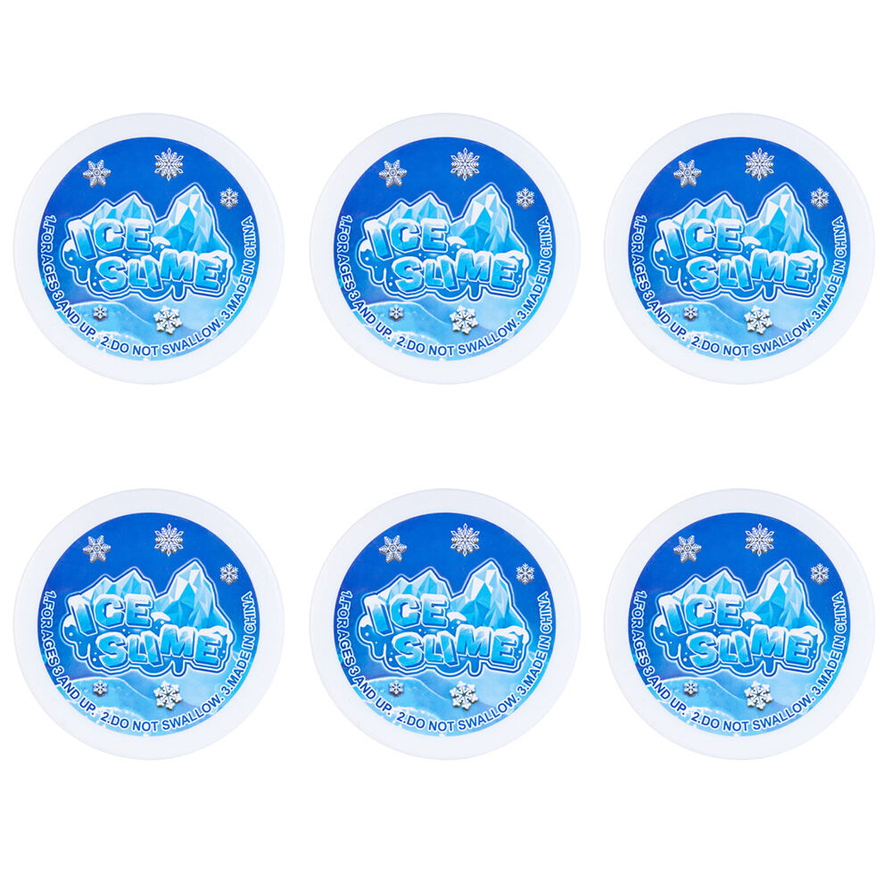 Mdi Ice Slime Stress Reliever Sensory/Tactile Squishy Kids Toy Snowy White (6 Pack)