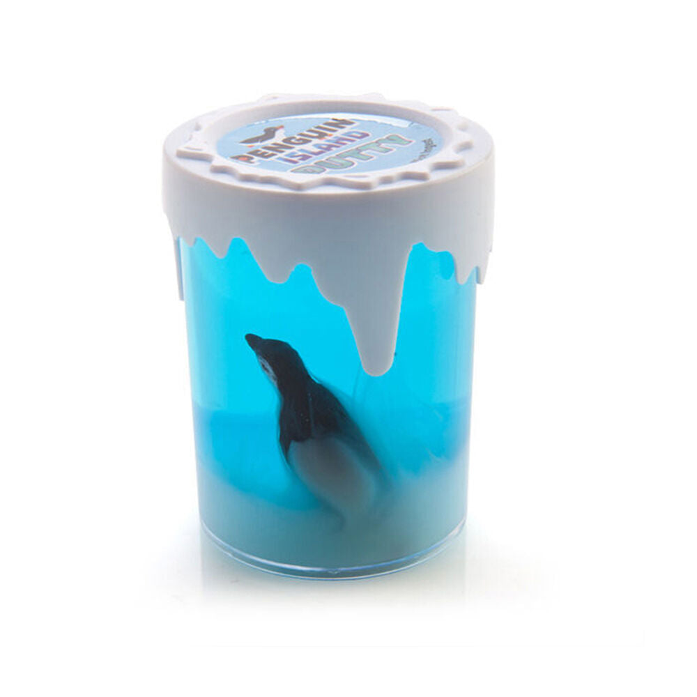 Mdi 5.8x5.2x7.8cm Penguin Island Putty Slime Jar Kids Toy Assorted