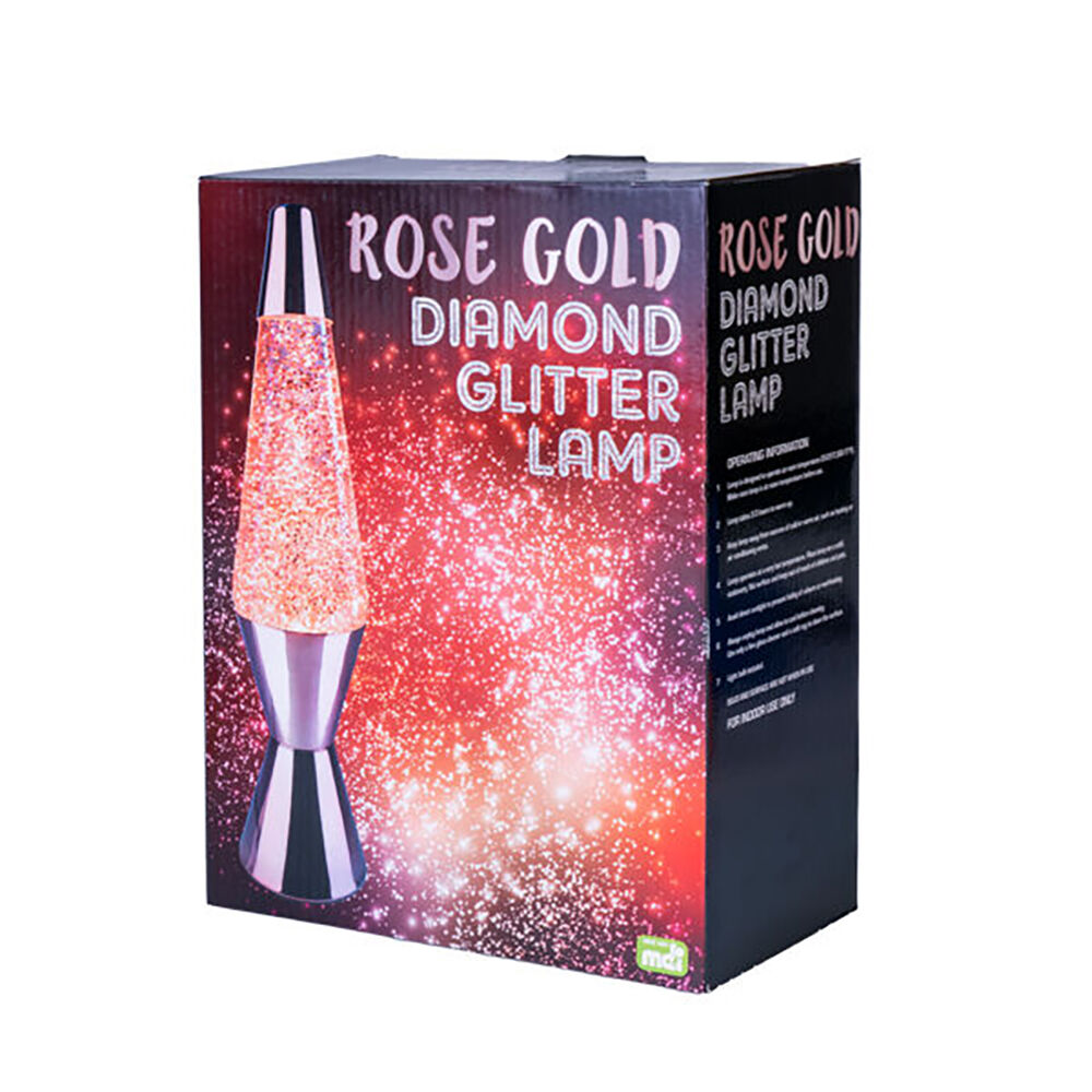 Mdi Diamond Glitter Lamp Night Light Bedside Tabletop Bedroom Decor Rose Gold — image 4