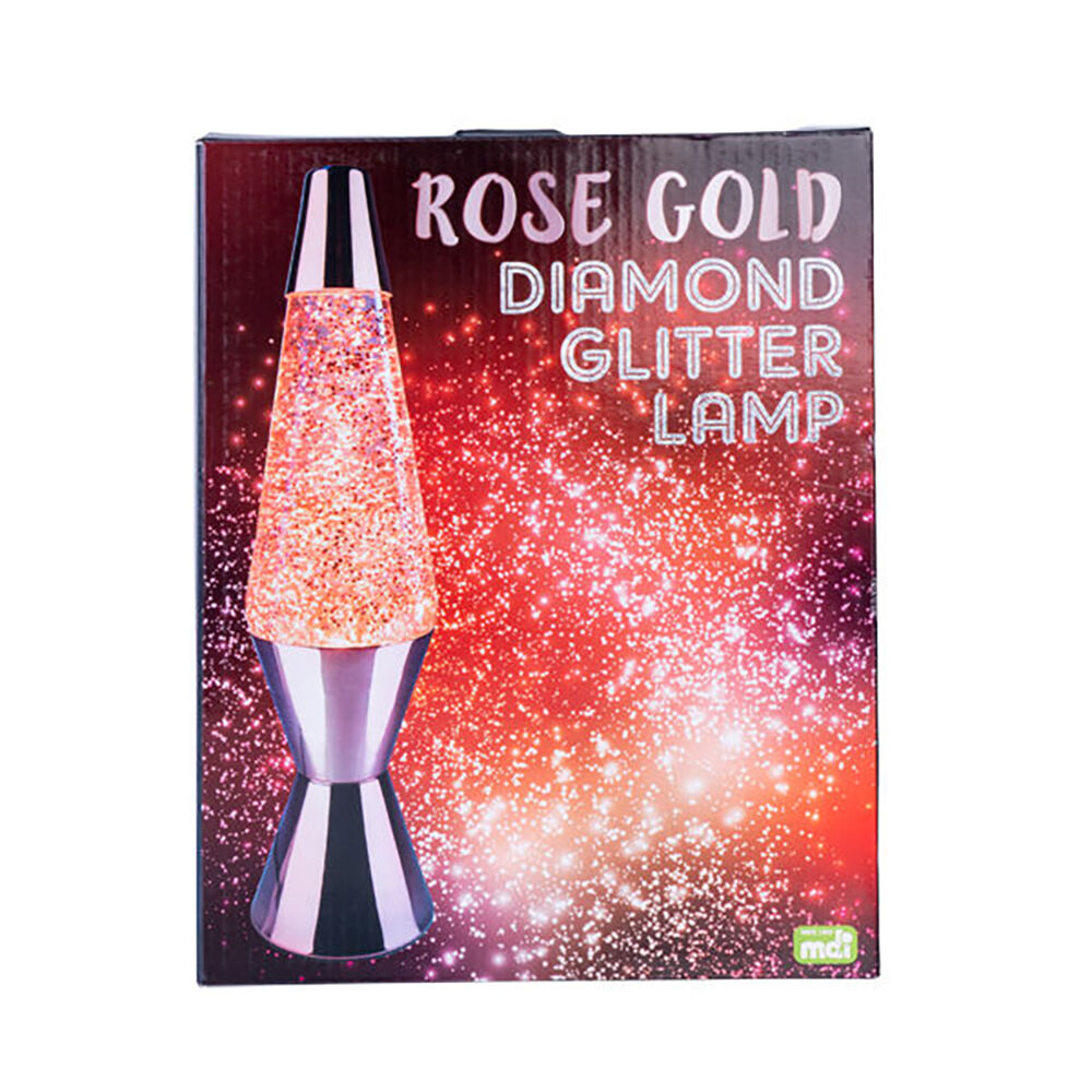 Mdi Diamond Glitter Lamp Night Light Bedside Tabletop Bedroom Decor Rose Gold — image 5