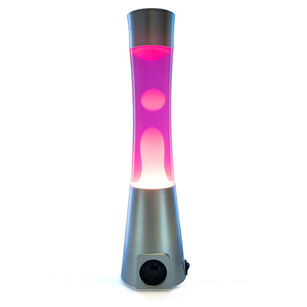 Art + Tech Motion Lava Lamp 40cm Silver/Pink LED Light Bluetooth Speaker