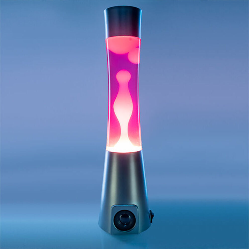 Art + Tech Motion Lava Lamp 40cm Silver/Pink LED Light Bluetooth Speaker — image 2