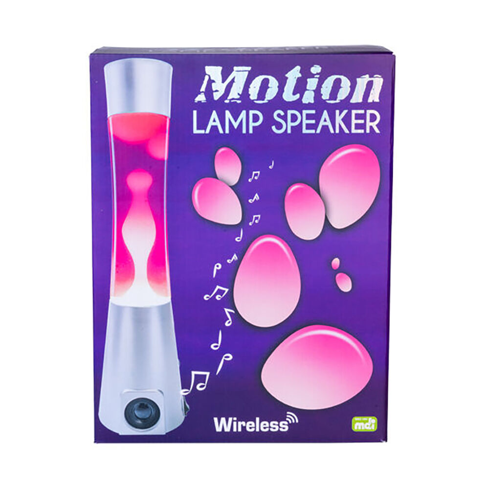 Art + Tech Motion Lava Lamp 40cm Silver/Pink LED Light Bluetooth Speaker — image 5