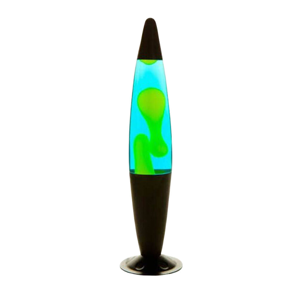 Mdi Black/Yellow/Blue Peace Motion Lamp 10x41cm Lava Bedroom Night Light